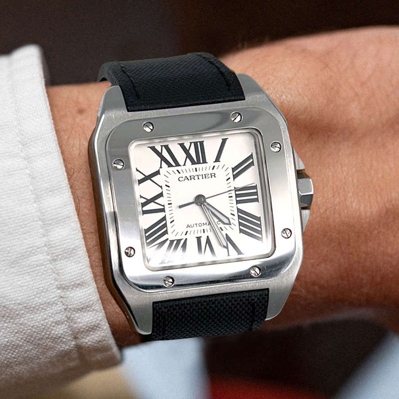 Cartier Santos 100 XL Watch Sapphire Dial Automatic