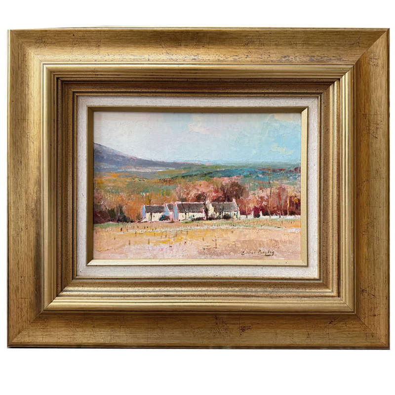 Errol Boyley Framed Oil on Board Farmstead Painting 1918-2007