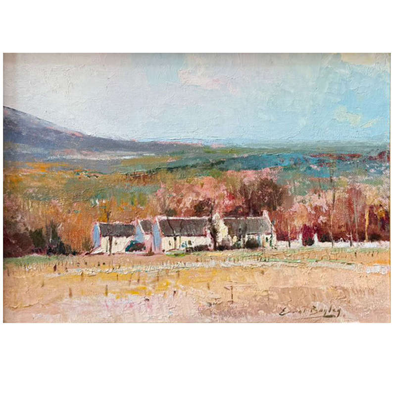 Errol Boyley Framed Oil on Board Farmstead Painting 1918-2007
