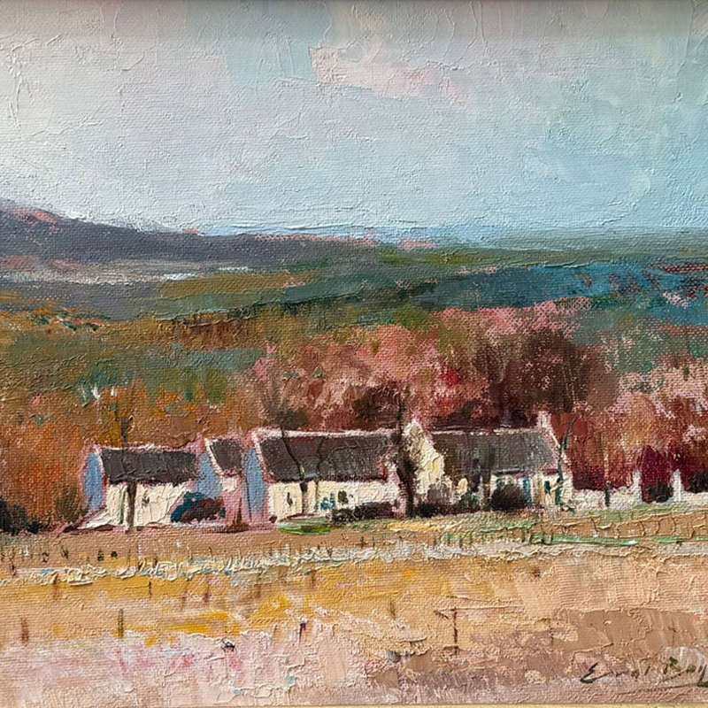 Errol Boyley Framed Oil on Board Farmstead Painting 1918-2007