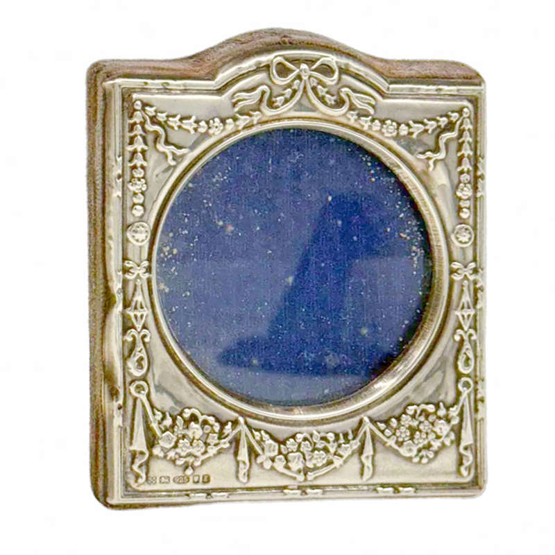 Hallmarked London Silver Picture Bow and Flower Frame 20th