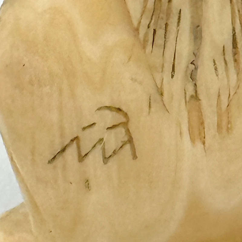 Japanese Netsuke With Changing Face  Signed 19th