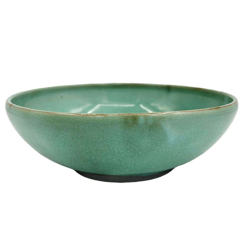 Linnware Round Vase Light Green Glaze