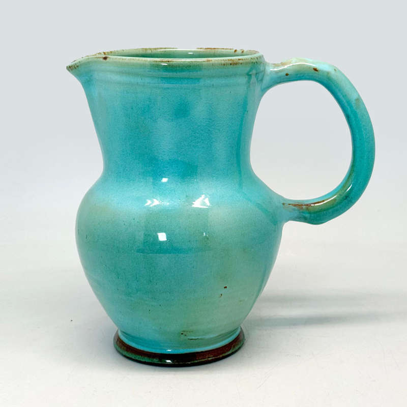 Linnware South African Pottery Celadon Blue Glaze Jug