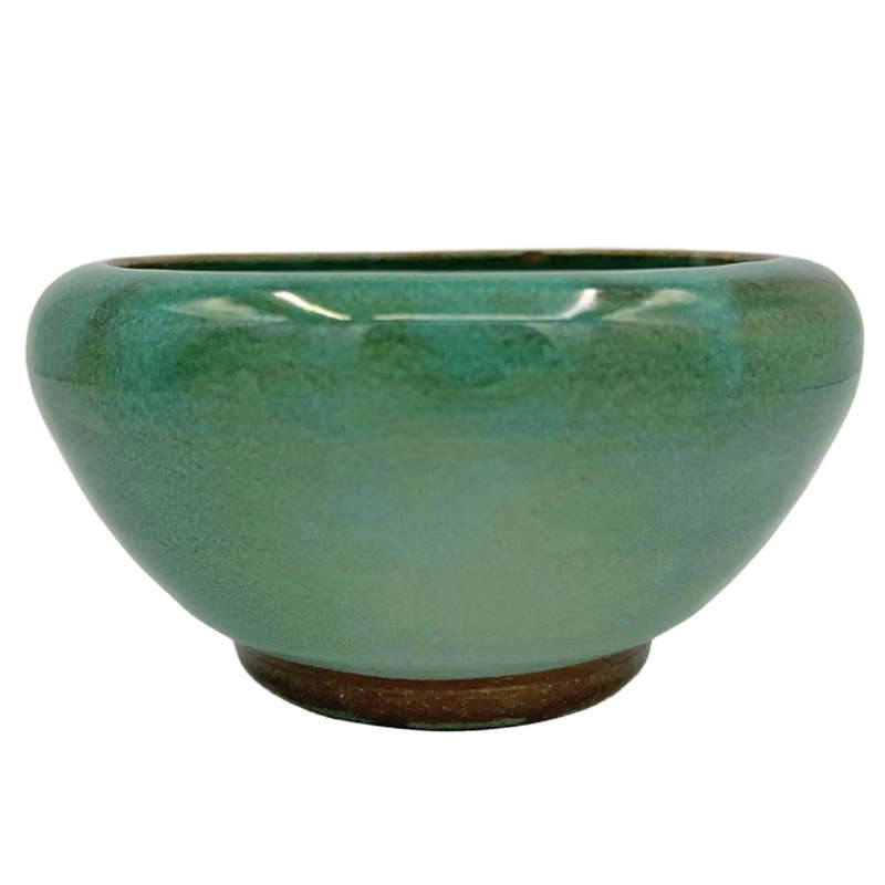 Linnware  Vase Green Mottled Glaze