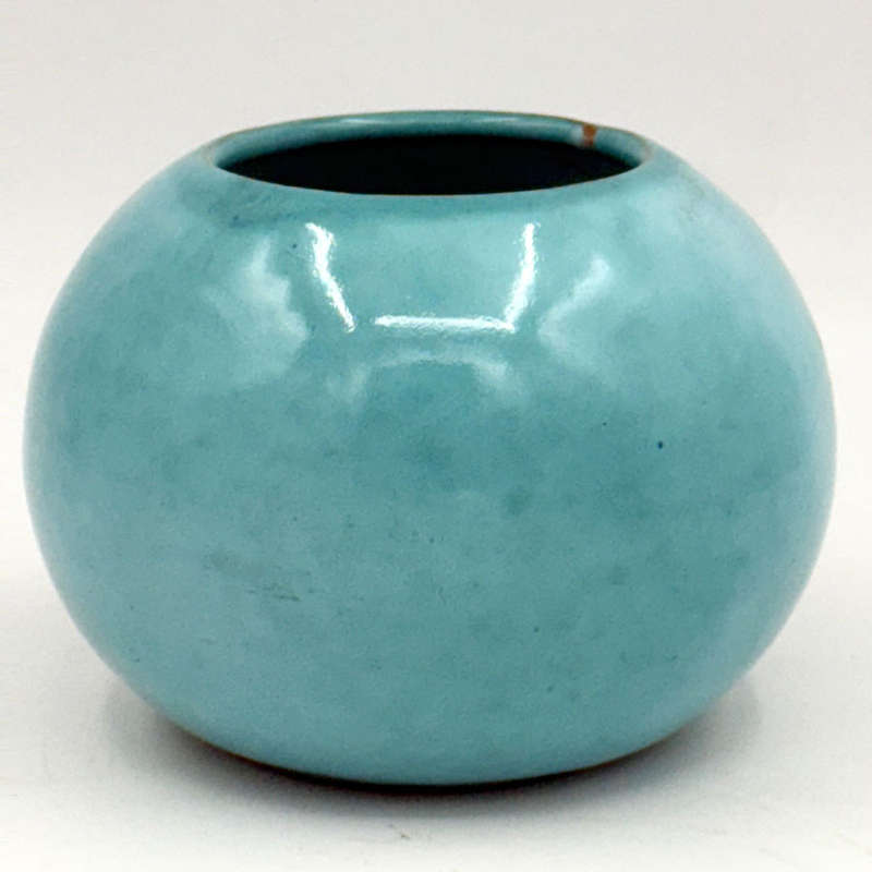 Linnware Vase Turquoise Blue Glaze
