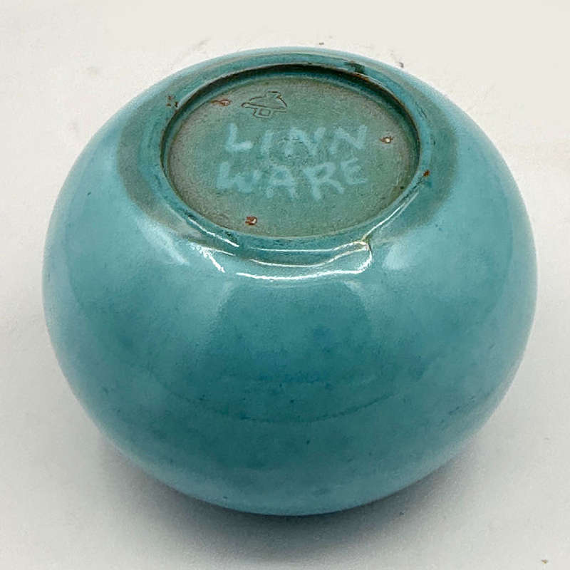 Linnware Vase Turquoise Blue Glaze