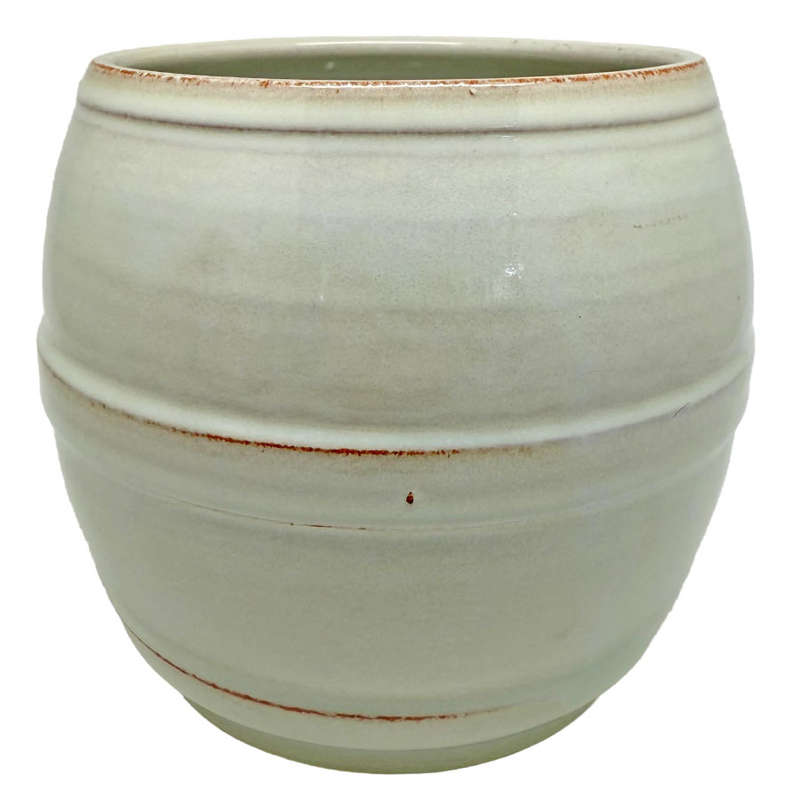 Rare Linnware Pottery Straw Ribbed Vase