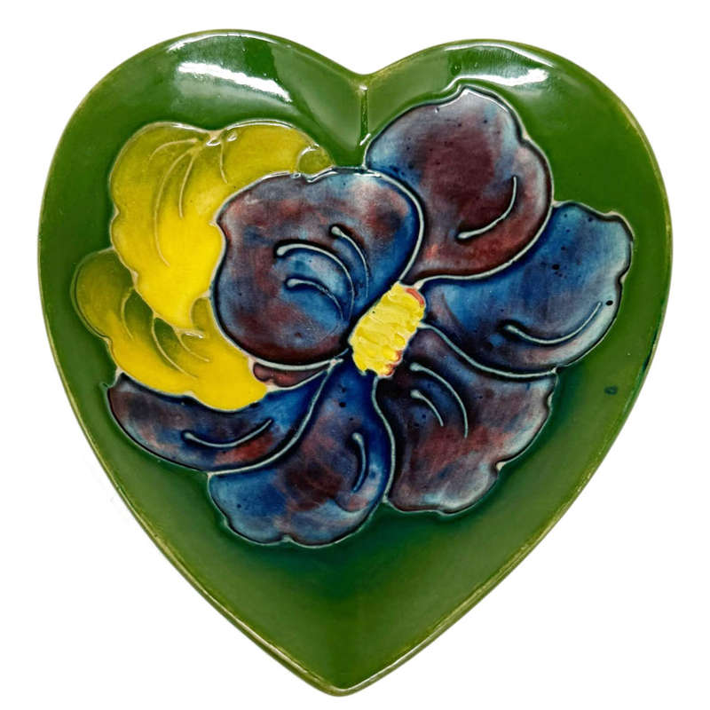 Moorcroft Clematis Heart Shaped Bon  C1938