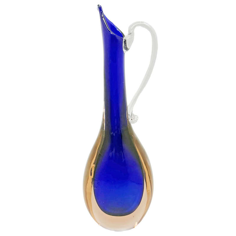 Murano Sommerso Purple Cased Glass Pitcher
