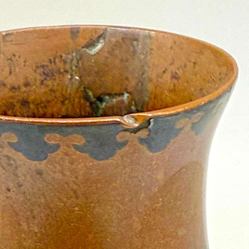 Pair Chinese Bronze Vases With Gold and Silver Overlay 19th