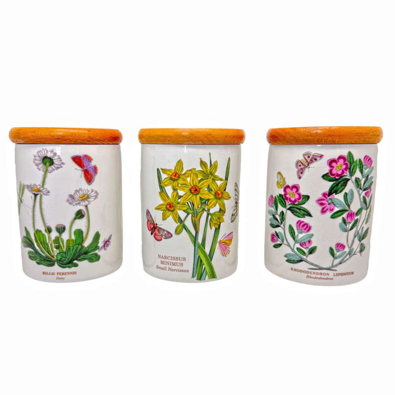 Portmeirion Botanic Garden Set of Three Lidded Canisters
