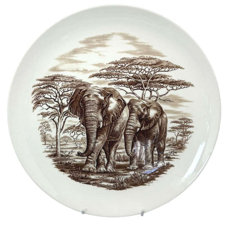 Rare Copeland Spode Kruger National Park Lioness Elephant Plate