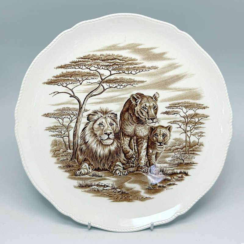 Rare Copeland Spode Kruger National Park Lioness With Cubs Plate
