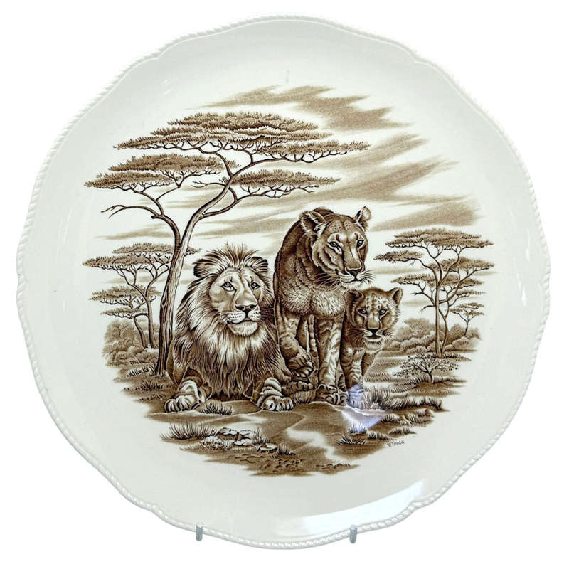 Rare Copeland Spode Kruger National Park Lioness With Cubs Plate