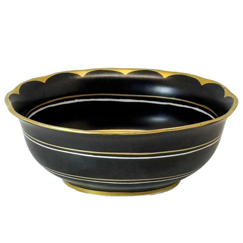 Rare Royal Albert Matt Black With Gold Detail Tea Sugar Bowl