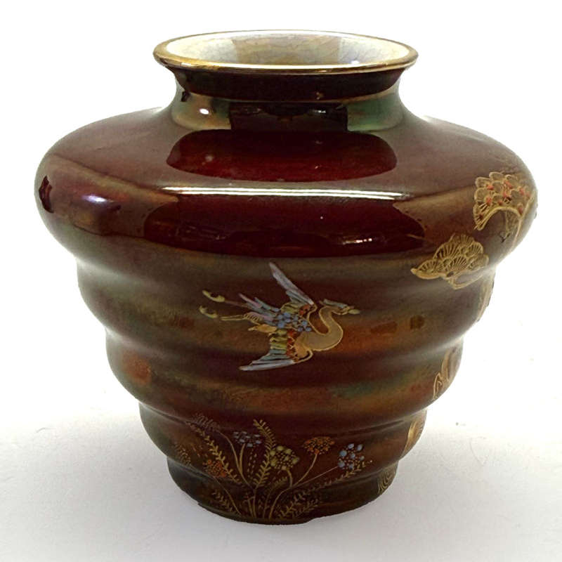 Carlton Ware Chinoiserie Rouge Royale New Stork Vase