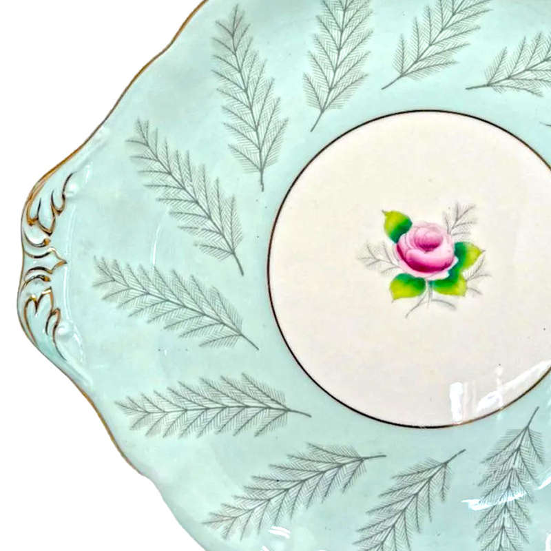 Royal Albert Rosamond Tab Handle Cake Plate