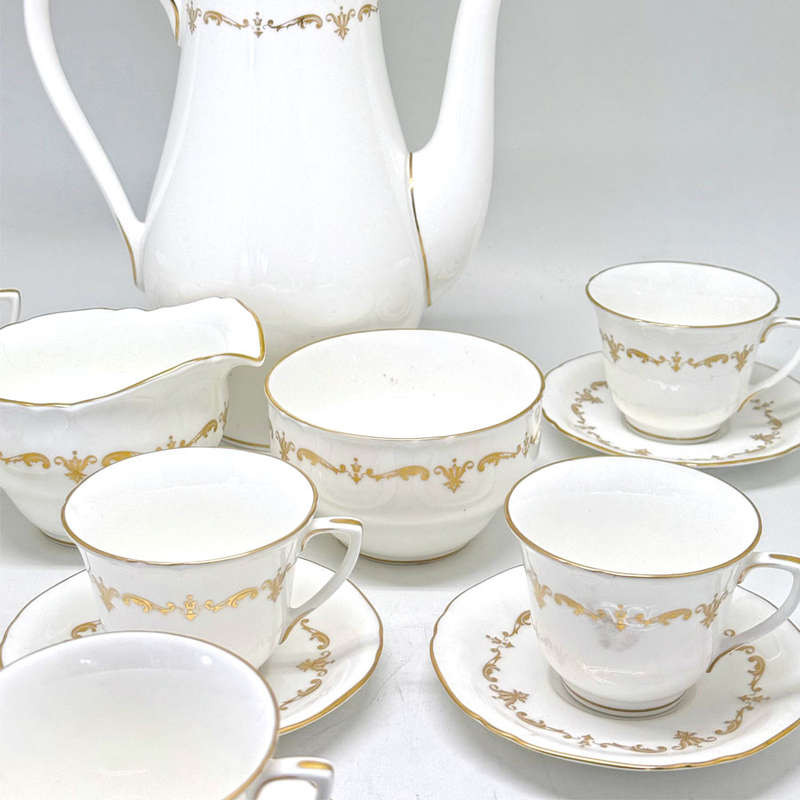 Royal Worcester Gold Chantilly Coffee Service