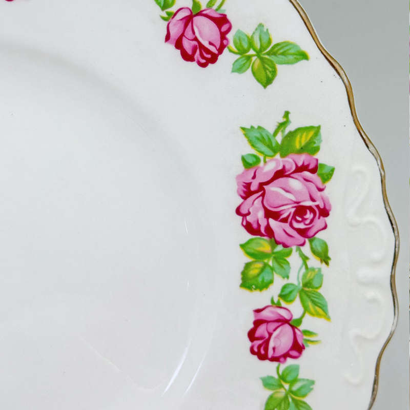 Royal Vale 21 Piece Pink Rose  Tea Set