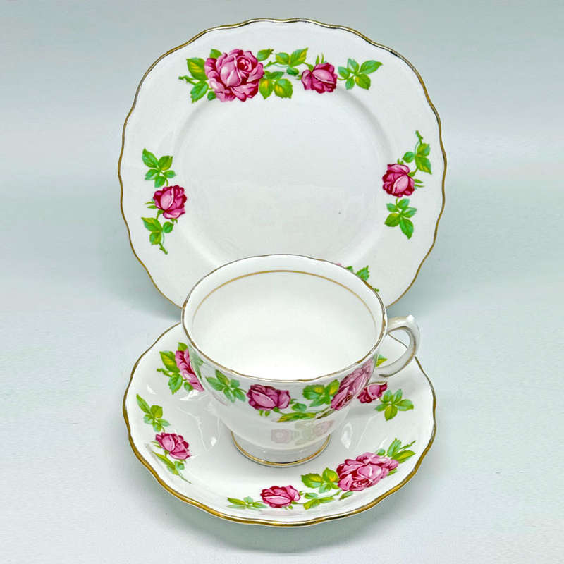 Royal Vale 21 Piece Pink Rose  Tea Set