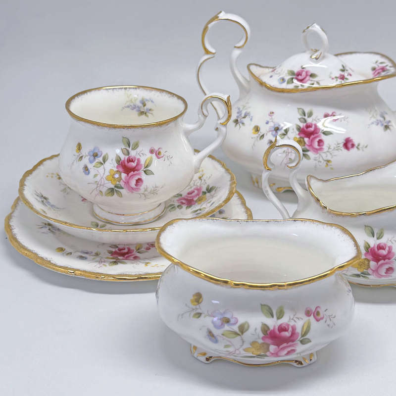 Royal Albert Tenderness Gainsborough Tea For Two Bachelor Tea Set