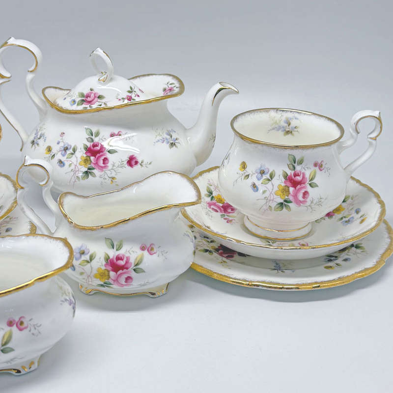 Royal Albert Tenderness Gainsborough Tea For Two Bachelor Tea Set