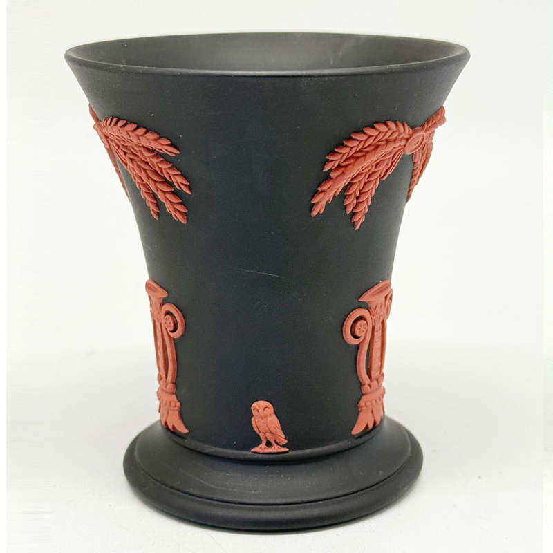 Wedgwood Black Basalt Egyptian Vase  20th