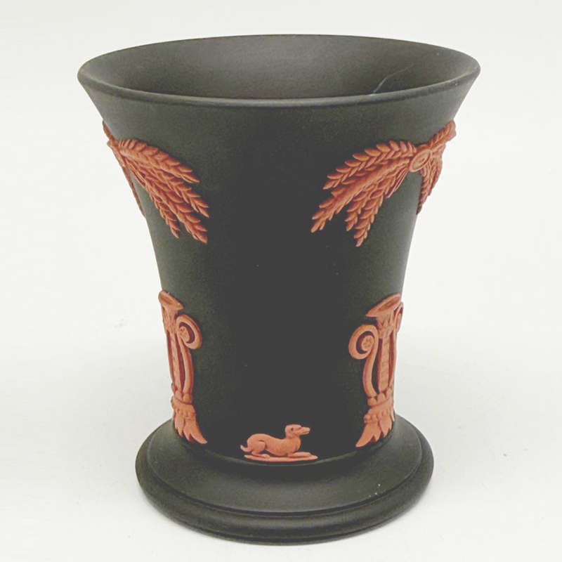 Wedgwood Black Basalt Egyptian Vase  20th