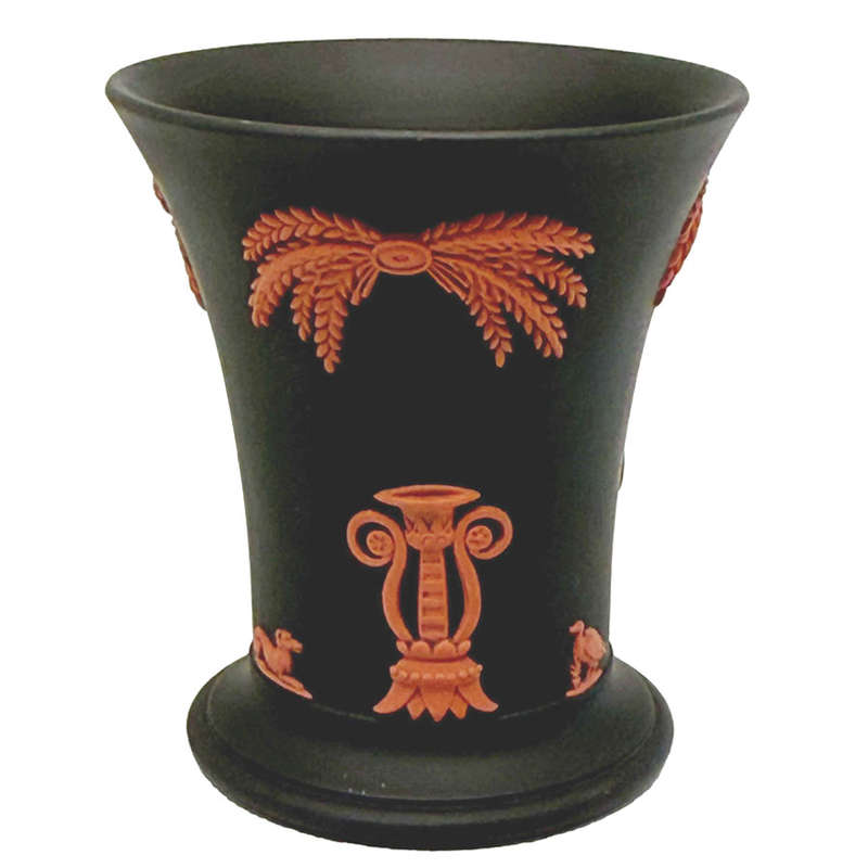 Wedgwood Black Basalt Egyptian Vase  20th