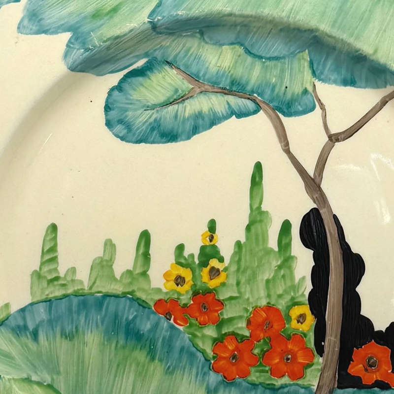 Clarice Cliff Bizarre The Biarritz Fragrance Plate C1930