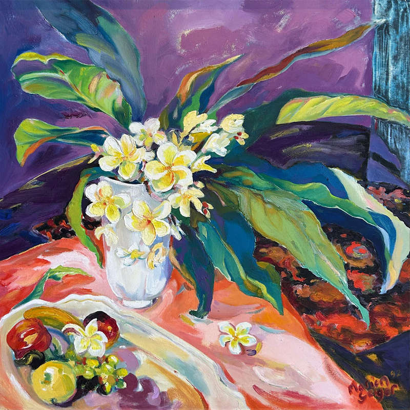 Marion Geiger, Still Life of Flowers - South African 20th C