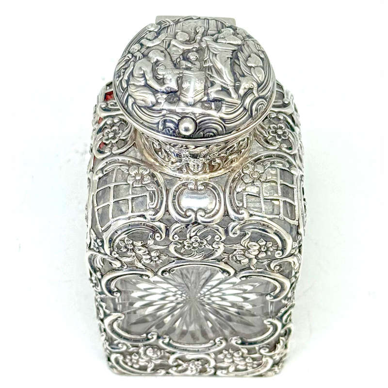 Silver Topped Perfume Bottle London 1893 William Comyns