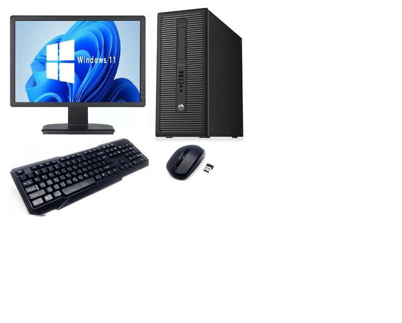 HP EliteDesk 800 G1 Tower PC Combo Core i5-4th Gen, 8GB with 256GB SDD + 500GB Sata - Win 10 Pro ...