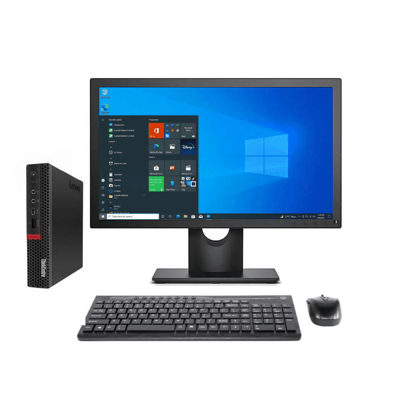 Lenovo ThinkCentre M720q Tiny Desktop Combo - Intel i7-9700T 9th Generation, 8GB RAM, 256GB NVMe ...