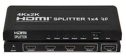 4 WAY HDMI SPLITTER 1080P + 3D