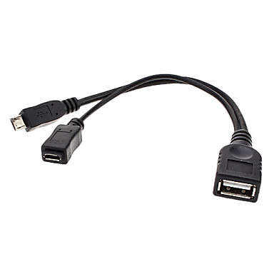 USB FEMALE TO MICRO USB FEMALE + MALE
