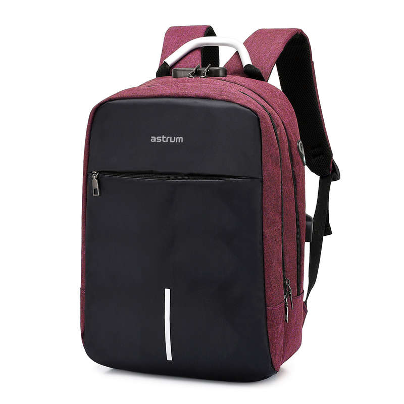LB220 BACKPACK OXFORD 300D 15 RED/BLACK"