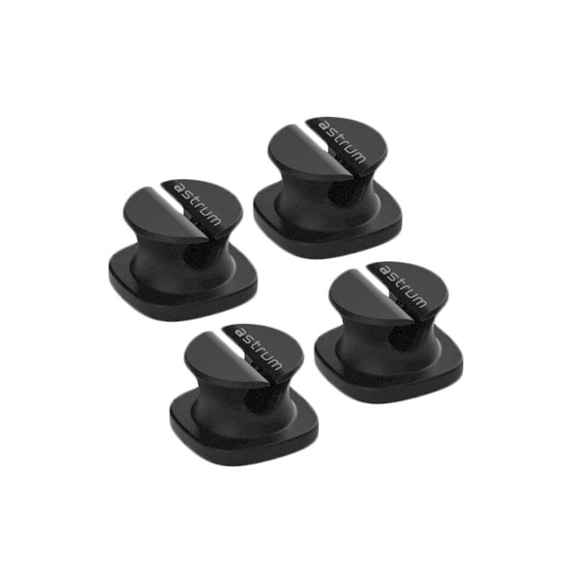 CO060 Mini Cable Organizer Clips  4 Piece Set for Cable Management-Black