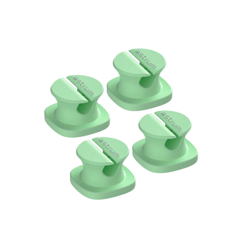 CO060 Mini Cable Organizer Clips  4 Piece Set for Cable Management- Green