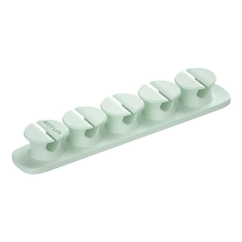 Astrum CO110 Cable Organizer Clips - 5 Bays, 4 Storage Compartments-GREEN