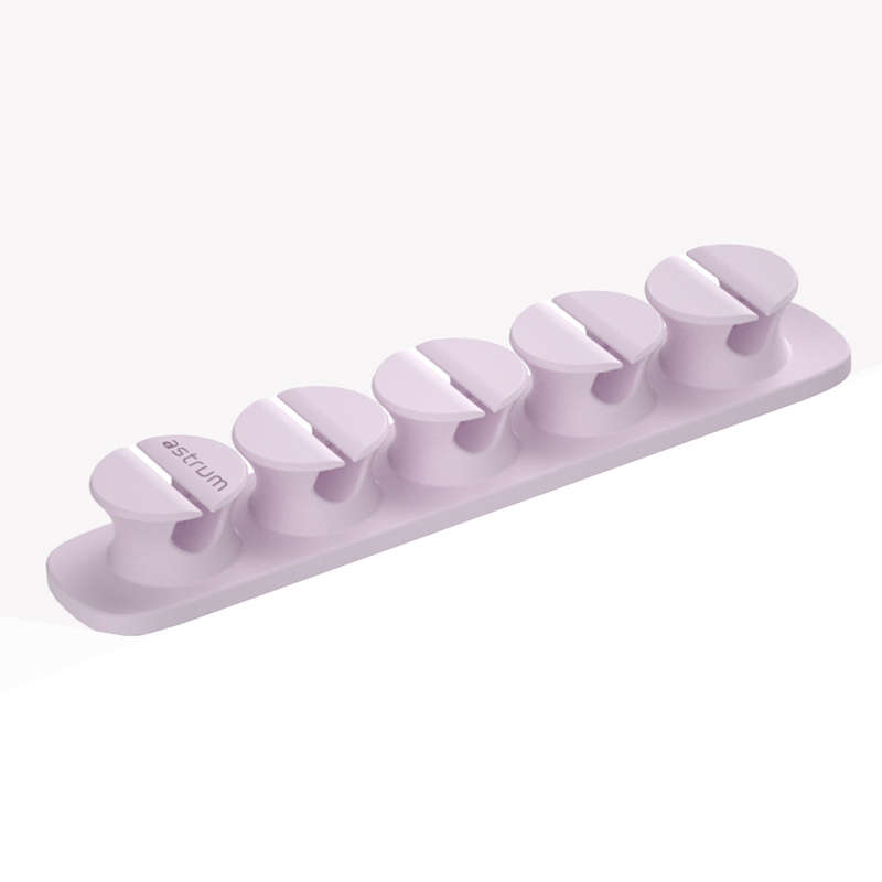 Astrum CO110 Cable Organizer Clips  5 Bays, 4 Storage Compartments-PURPLE
