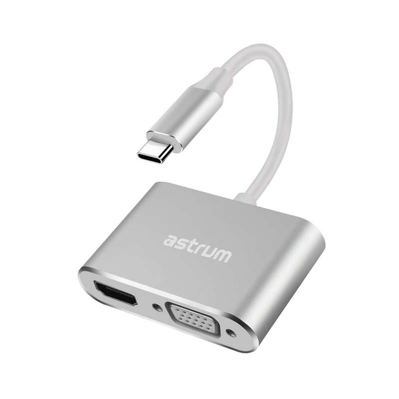 DA660 USB-C to VGA + 4K HDMI Adapter