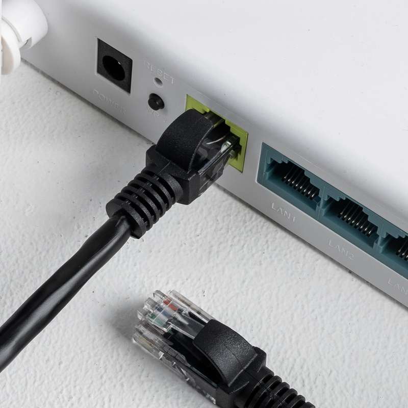 Gizzu Cat6 UTP Fly Lead Ethernet Network Cable 50cm &#x2013; Black