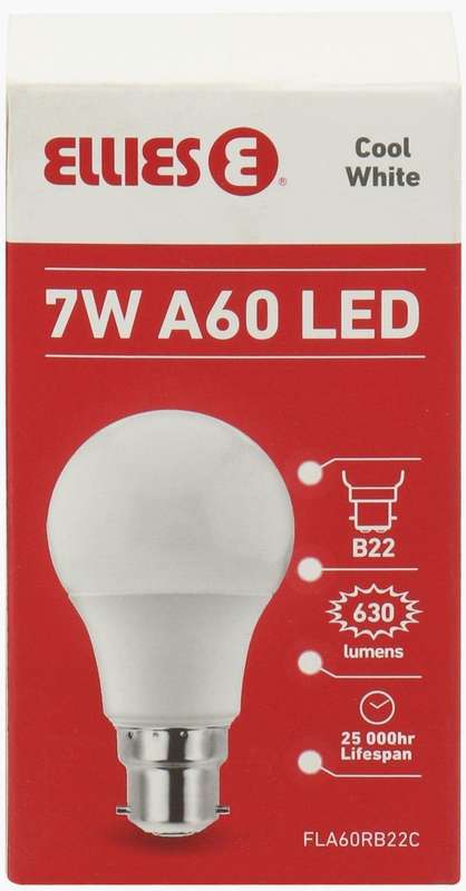 The 7W A60 Residential LED bulb is available in