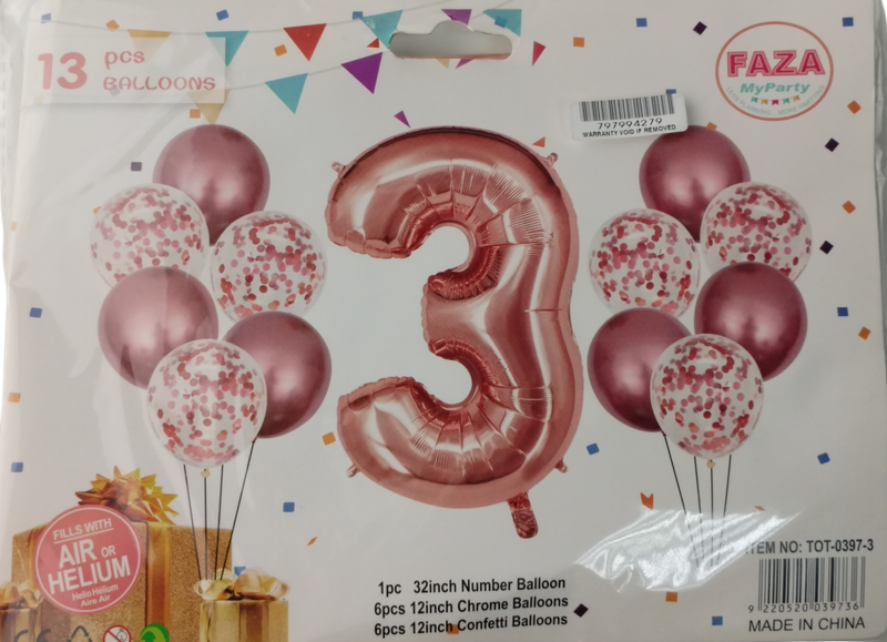 Casey 13pc Rose Gold and White Balloon Set Nr.3