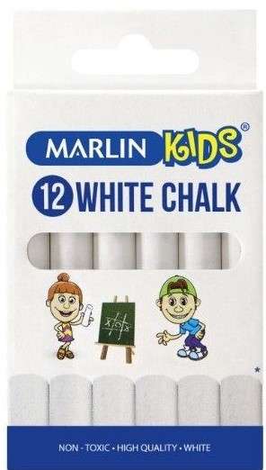 Marlin Kids Chalk 12 White - Open Box