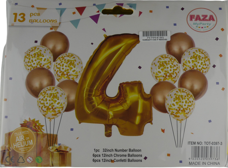 Casey 13pc Gold and White Balloon Set Nr.4