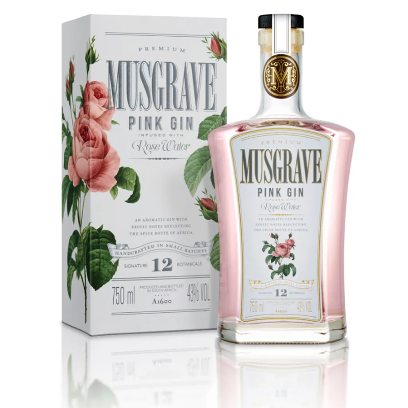 Musgrave Pink Rose Gin 750ml Bottle