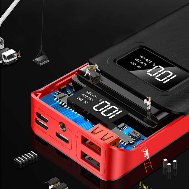 40000mAh LED Portable Mobile Power Bank  PowerBank 40000 mAh 2xUSB/Micro/Type-C/LCD